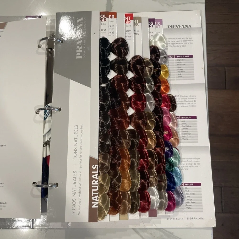 Pravana ChromaSilk Collection Swatch Book Sample Colors Complete in Binder